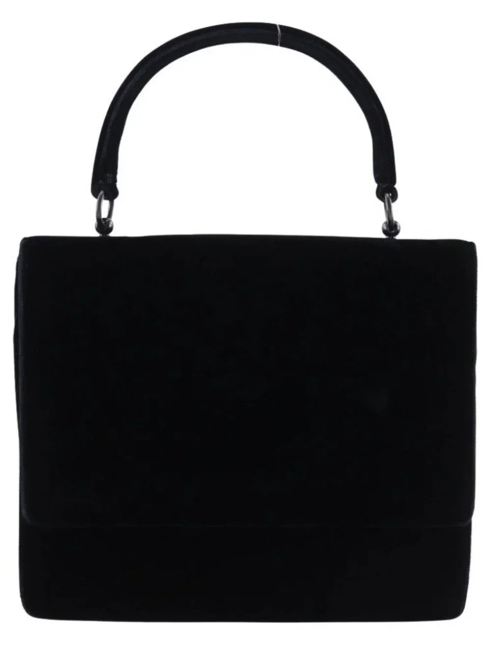 PRADA One handle Handbag vintage NERO black Velor Women
